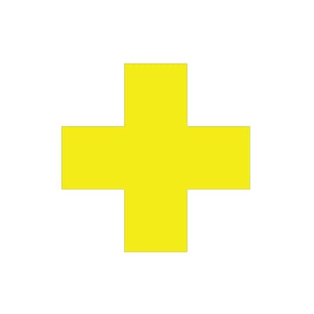 5S Supplies 5S Corner Markers, 2 in W., 6 in L., 0.003 in Thickness, 25 PK VSX-SQUARE-YELLOW